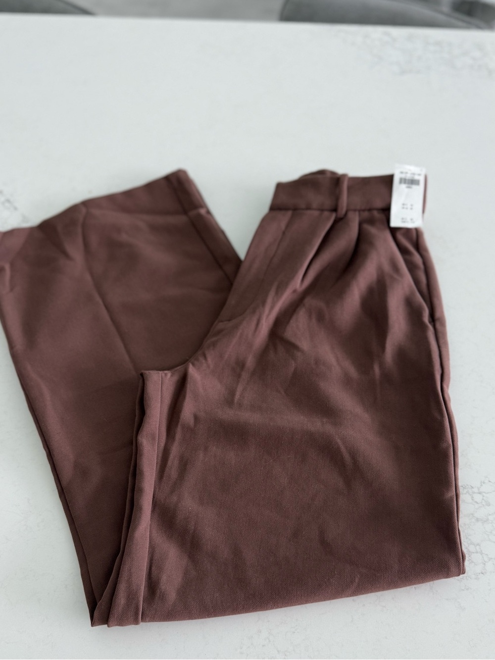 Abercrombie & Fitch Women's Tailored Trousers in Deep Brown